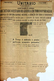 Página do jornal Unitário de março de 1947