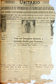 Página do jornal Unitário de março de 1947