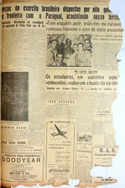 Página do jornal Unitário de março de 1947
