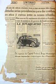 Página do jornal Unitário de março de 1947