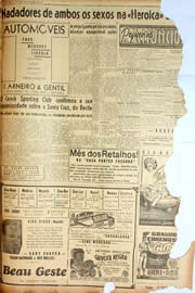 Página do jornal Unitário de março de 1947