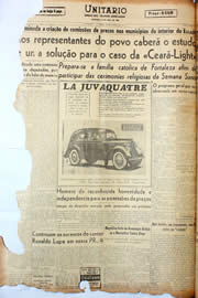 Página do jornal Unitário de março de 1947