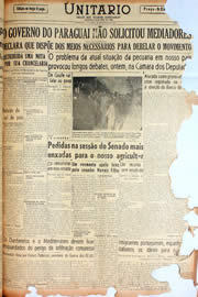Página do jornal Unitário de março de 1947