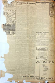 Página do jornal Unitário de março de 1947