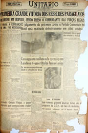 Página do jornal Unitário de março de 1947