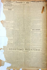 Página do jornal Unitário de março de 1947