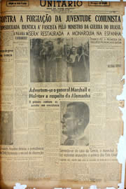 Página do jornal Unitário de abril de 1947