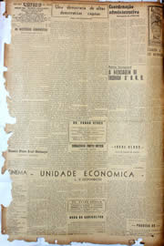 Página do jornal Unitário de abril de 1947