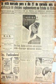 Página do jornal Unitário de abril de 1947