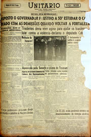 Página do jornal Unitário de abril de 1947
