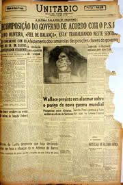 Página do jornal Unitário de abril de 1947