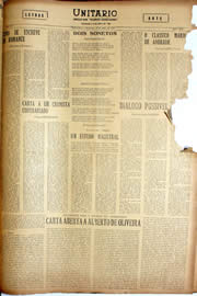 Página do jornal Unitário de abril de 1947
