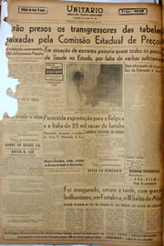 Página do jornal Unitário de abril de 1947