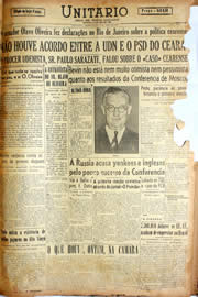 Página do jornal Unitário de abril de 1947