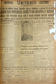 Página do jornal Unitário de abril de 1947