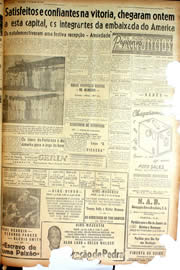 Página do jornal Unitário de maio de 1947