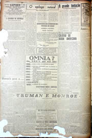 Página do jornal Unitário de maio de 1947
