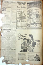 Página do jornal Unitário de maio de 1947