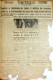 Página do jornal Unitário de maio de 1947