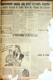 Página do jornal Unitário de maio de 1947