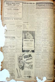 Página do jornal Unitário de maio de 1947