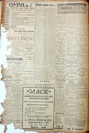 Página do jornal Unitário de maio de 1947