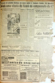 Página do jornal Unitário de maio de 1947