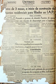 Página do jornal Unitário de junho de 1947