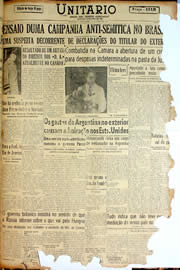 Página do jornal Unitário de junho de 1947