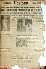 Página do jornal Unitário de junho de 1947