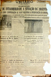 Página do jornal Unitário de junho de 1947