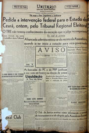 Página do jornal Unitário de junho de 1947