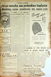 Página do jornal Unitário de junho de 1947
