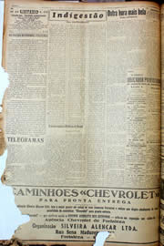 Página do jornal Unitário de julho de 1947