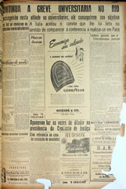 Página do jornal Unitário de julho de 1947