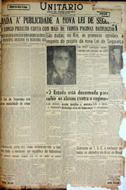 Página do jornal Unitário de julho de 1947