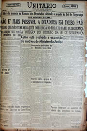 Página do jornal Unitário de julho de 1947