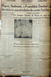 Página do jornal Unitário de julho de 1947