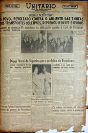Página do jornal Unitário de agosto de 1947
