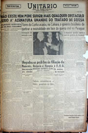 Página do jornal Unitário de agosto de 1947