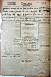 Página do jornal Unitário de agosto de 1947