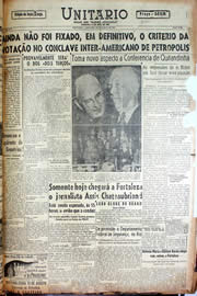 Página do jornal Unitário de agosto de 1947