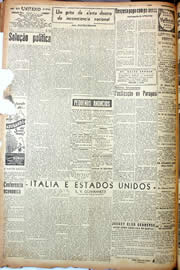 Página do jornal Unitário de agosto de 1947