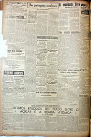 Página do jornal Unitário de agosto de 1947