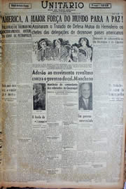 Página do jornal Unitário de setembro de 1947