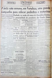 Página do jornal Unitário de setembro de 1947