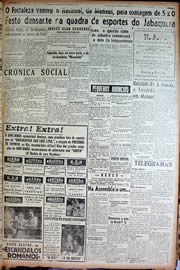 Página do jornal Unitário de setembro de 1947