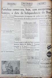 Página do jornal Unitário de setembro de 1947