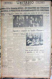 Página do jornal Unitário de setembro de 1947
