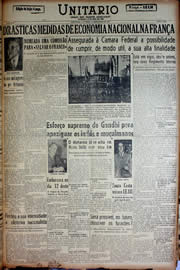 Página do jornal Unitário de setembro de 1947